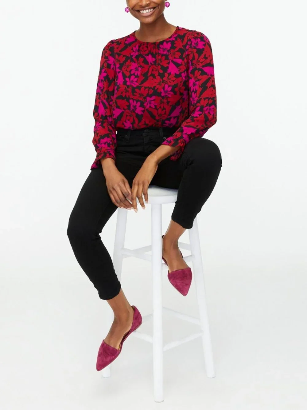 J. Crew floral button